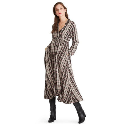Hatch Maternity Women’s THE ALYSSA DRESS Black Plaid Size 0 (XS/0-2) $288 NEW