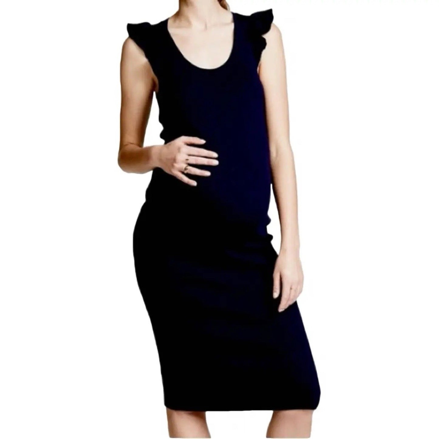 HATCH Maternity Women's THE CHLOE DRESS Ribbed Knit Size 3 (L/12) $258 NEW