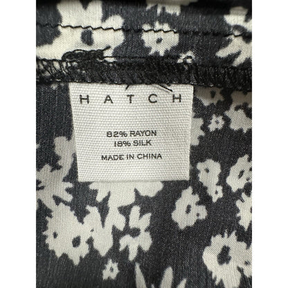 Hatch Maternity Women’s THE FIONA DRESS Black Rayon Silk Size P (Petite)$258 NEW