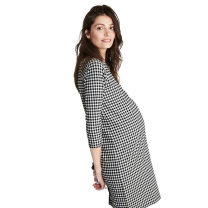 Hatch Maternity Women's THE MILA DRESS Black/Ivory Size 1 (S/4-6) $248 NEW