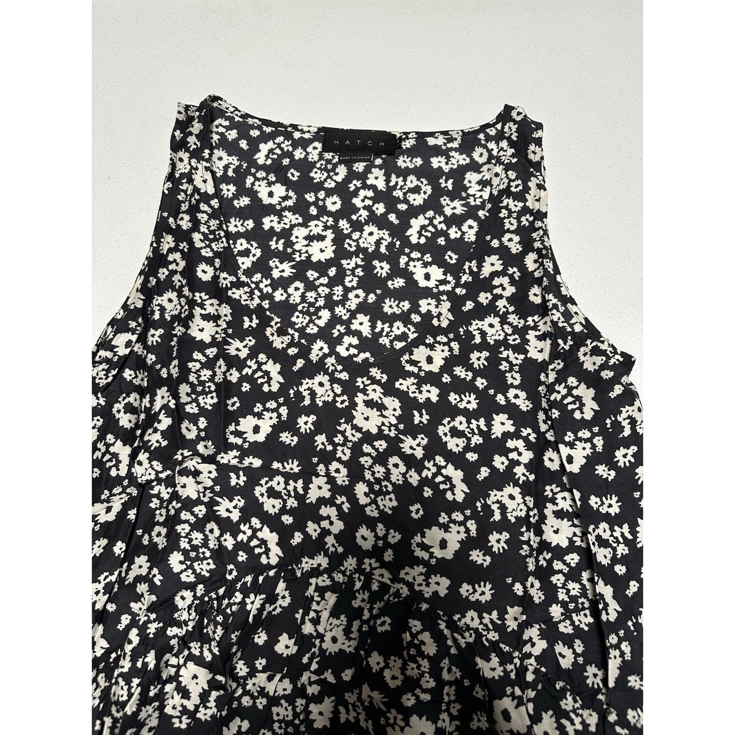 Hatch Maternity Women’s THE FIONA DRESS Black Rayon Silk Size P (Petite)$258 NEW
