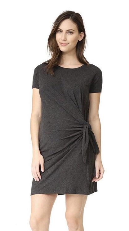 Hatch Maternity Women’s THE TALIA DRESS Charcoal Cotton Blend $198 NEW