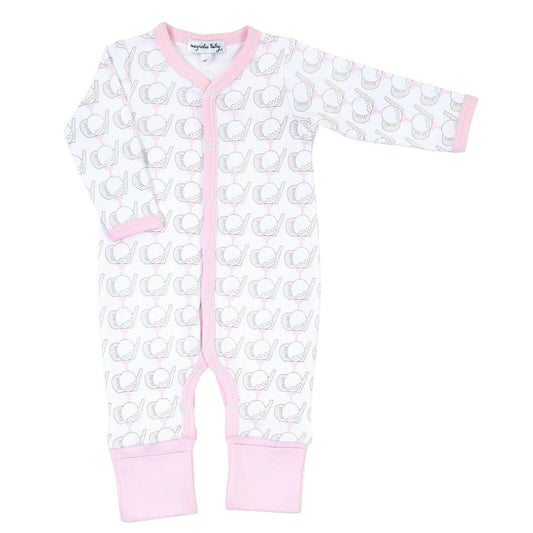 Magnolia Baby Girls GOLF Printed Playsuit Pima Cotton Pink NEW