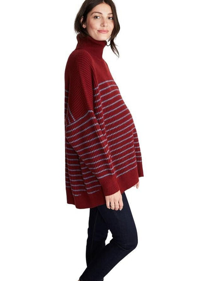 Hatch Maternity Women’s THE ELLIS SWEATER Red Wool/Cashmere $298 NEW