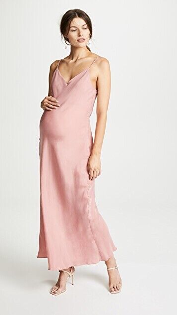 Hatch Maternity Women’s THE RICKY SLIP DRESS Bergonia Pink Size 2 (M/8-10) NEW