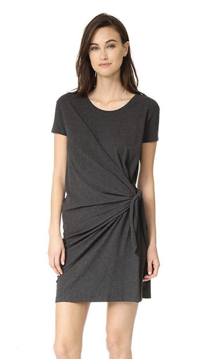 Hatch Maternity Women’s THE TALIA DRESS Charcoal Cotton Blend $198 NEW