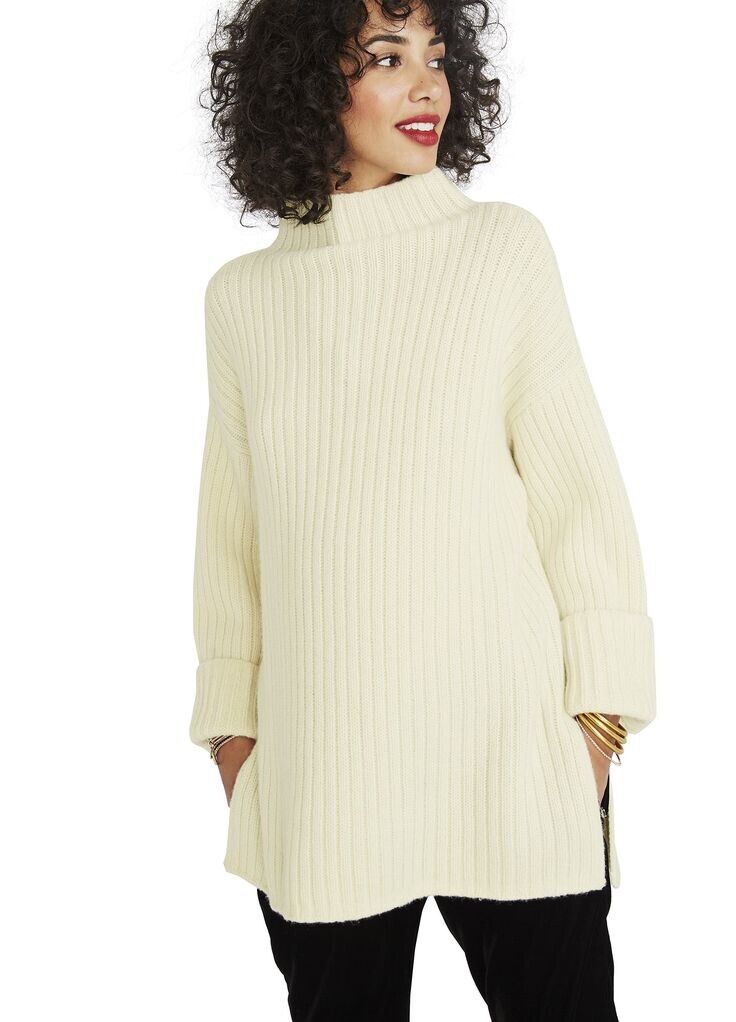 Hatch Maternity Women’s THE CABIN SWEATER Vanilla Size O/S (ONESIZE) $328 NEW