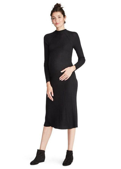 Hatch Maternity Women’s THE RENEE DRESS Merino Wool Ribbed $298 NEW