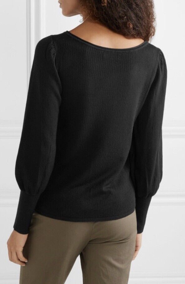 Hatch Maternity Women’s THE OLYMPIA SWEATER Black Merino Wool $168 NEW