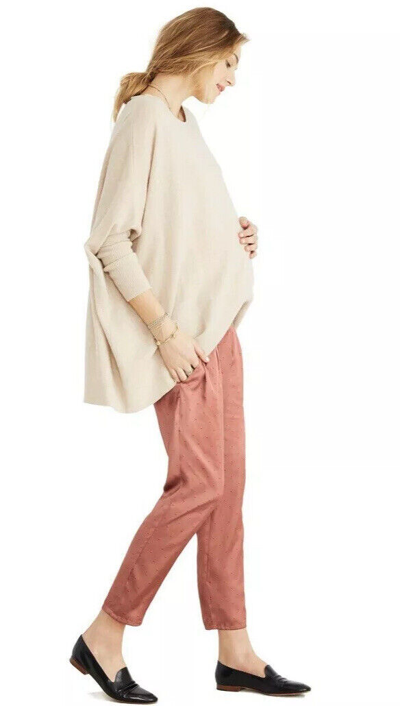 Hatch Maternity Women’s THE JENSIE PANT Blush/Pink $188 NEW