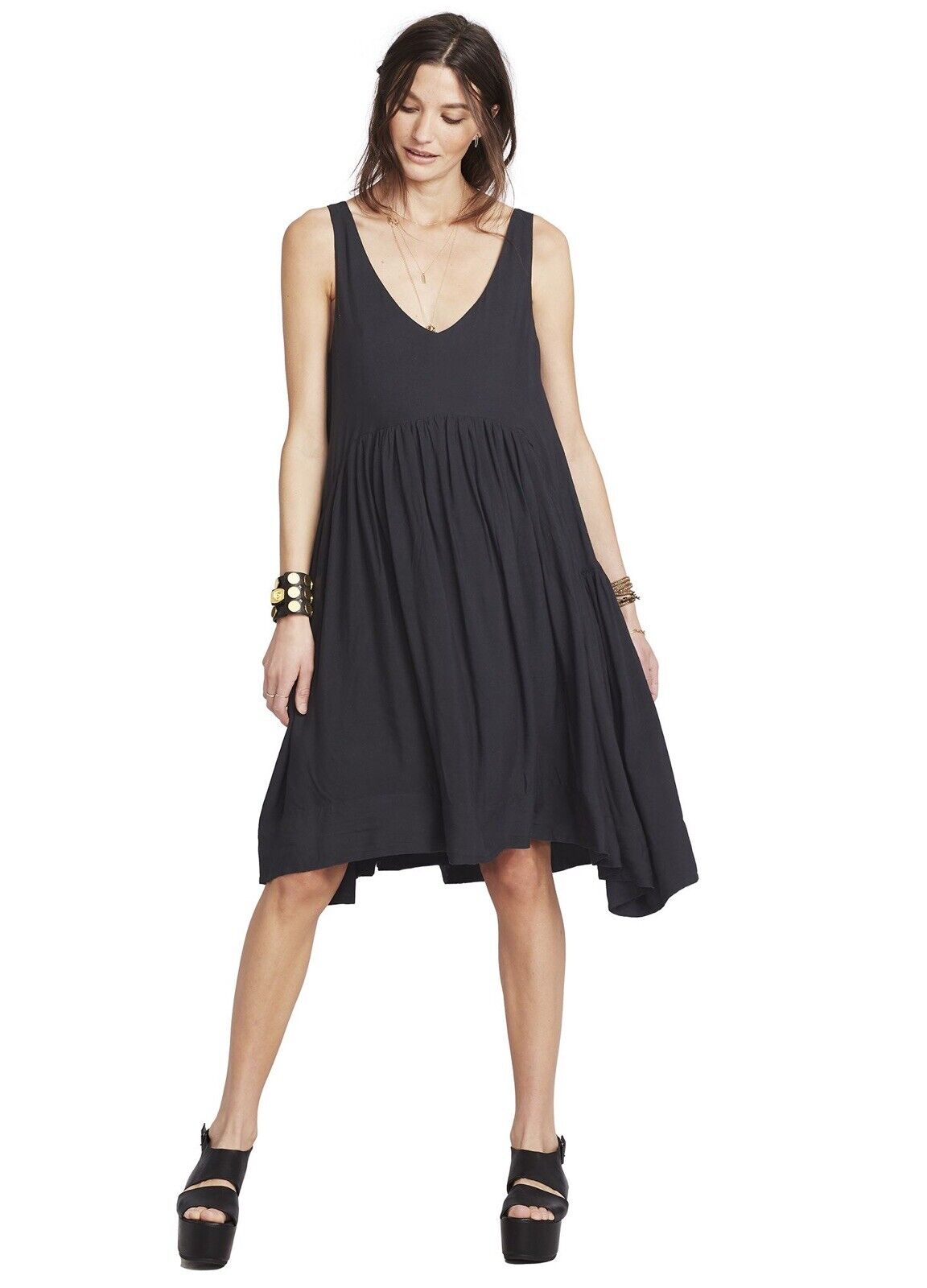 Hatch Maternity Women’s THE FIONA DRESS Black Size P (PETITE) $258 NEW