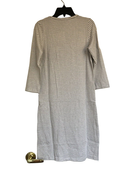 Hatch Maternity Women’s THE 3/4 BODY DRESS White/Grey Striped $148 NEW