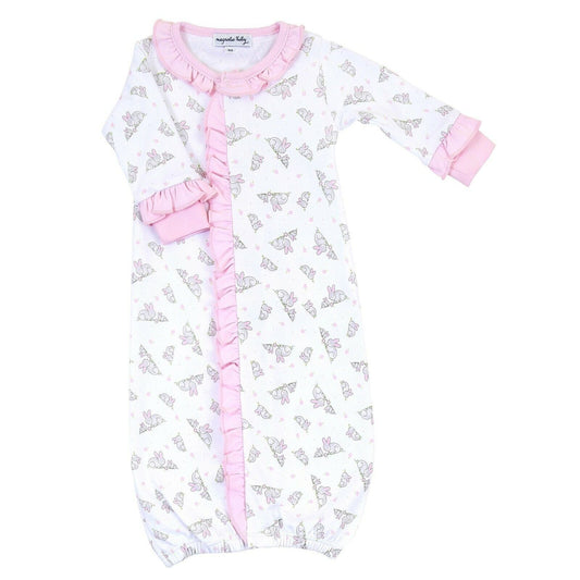 Magnolia Baby Girls DARLING BUNNIES Printed Ruffle Converter Pink Size 6M/MD NEW