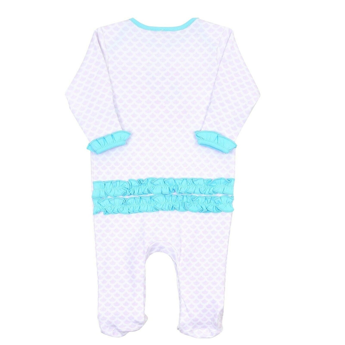 Magnolia Baby Girls LITTLE MERMAID Ruffle Footie Lilac Size PREEMIE NEW