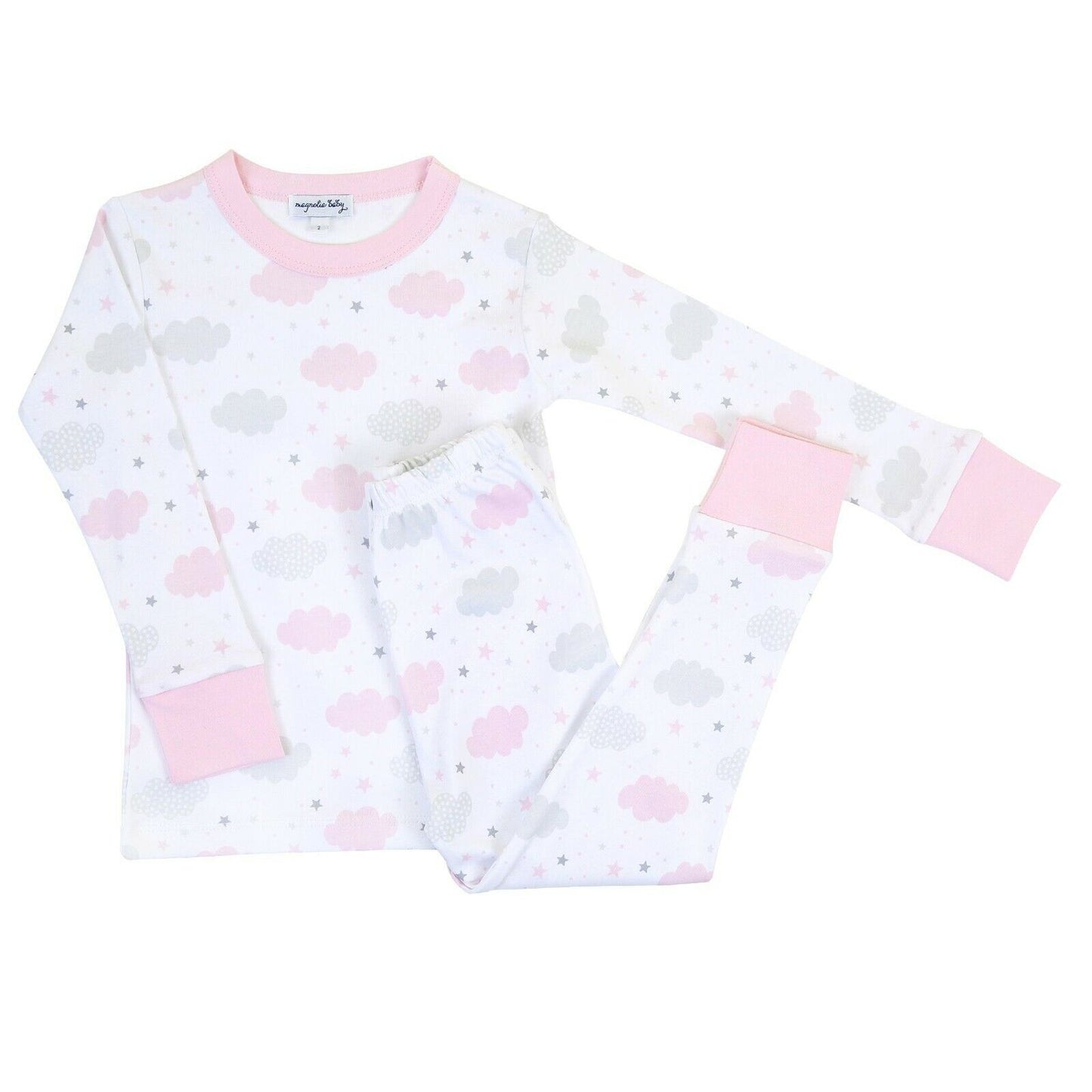 Magnolia Baby Girls MY LITTLE STAR Long Pajamas Pima Cotton NEW