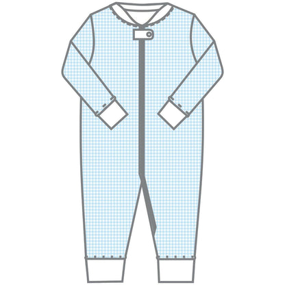 Magnolia Baby Boys PAIGE AND PORTER'S Zipped Pajamas Blue Size 3T NEW