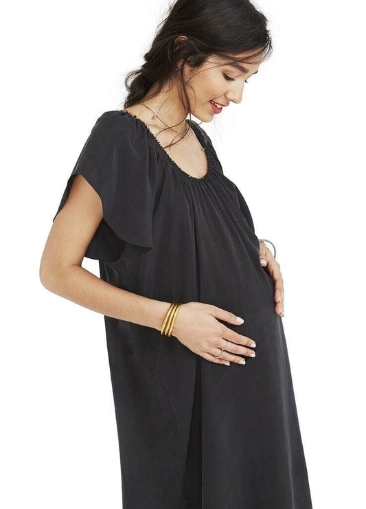 Hatch Maternity Women’s THE ARIELLA DRESS Black $288 NEW