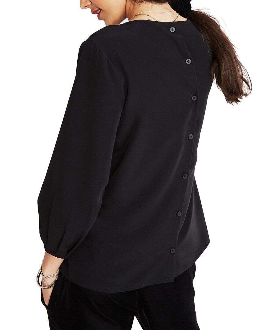 Hatch Maternity Women’s THE DELFINA TOP Blouse Black $168 NEW