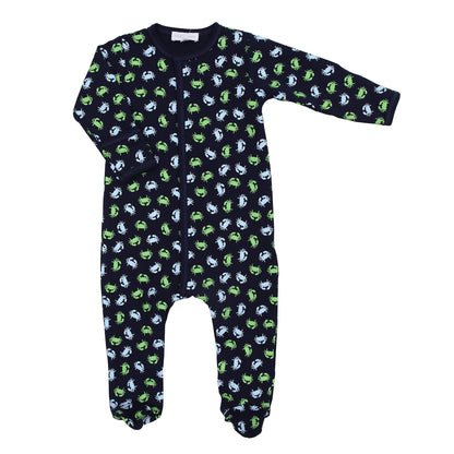 Magnolia Baby Unisex Baby Crabtastic Printed Footie Navy